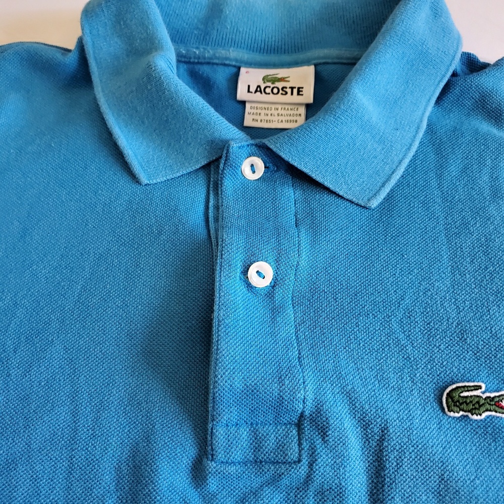 Lacoste Men's Size X Large Blue Polo Short Sleev - Picture 7 of 7